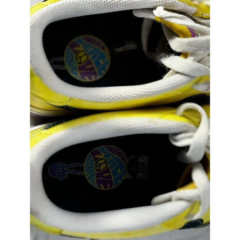 Nike Air Force 1 Low Peace Love and Basketball Size 7Y Yellow Black Women 8.5‎